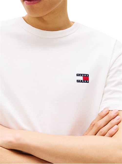 T-shirt bianca in cotone Tommy Jeans | DM0DM20322YBL